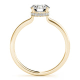 14K Yellow Gold 1 CT Round Diamond Solitaire Ring