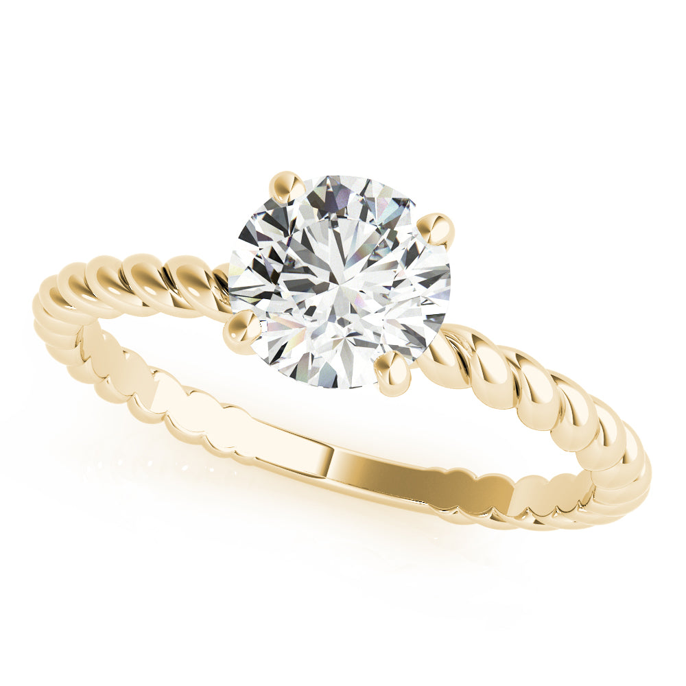 18K Yellow Gold 1ct Diamond Solitaire Engagement Ring