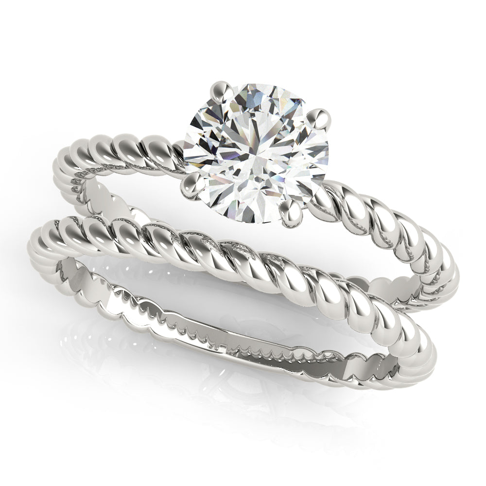 1 CT Platinum Round Diamond Engagement Ring