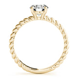 18K Yellow Gold 1ct Diamond Solitaire Engagement Ring