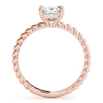 18K Rose Gold Diamond Solitaire Engagement Ring
