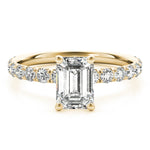 14K Yellow Gold Multi-Diamond Engagement Ring