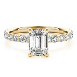 14K Yellow Gold Multi-Diamond Engagement Ring