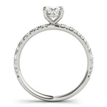 Oval Diamond Single Row Engagement Ring