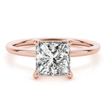 18K Rose Gold 5/8 ct Diamond Halo Engagement Ring
