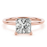 18K Rose Gold 5/8 ct Diamond Halo Engagement Ring