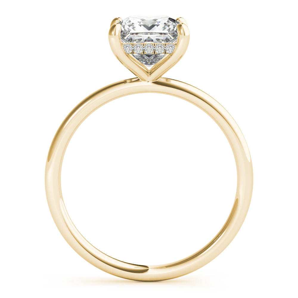 18K Yellow Gold 5/8 ct Diamond Halo Engagement Ring