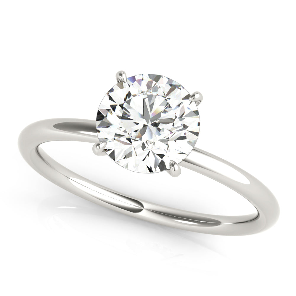 Round Diamond Halo Engagement Ring