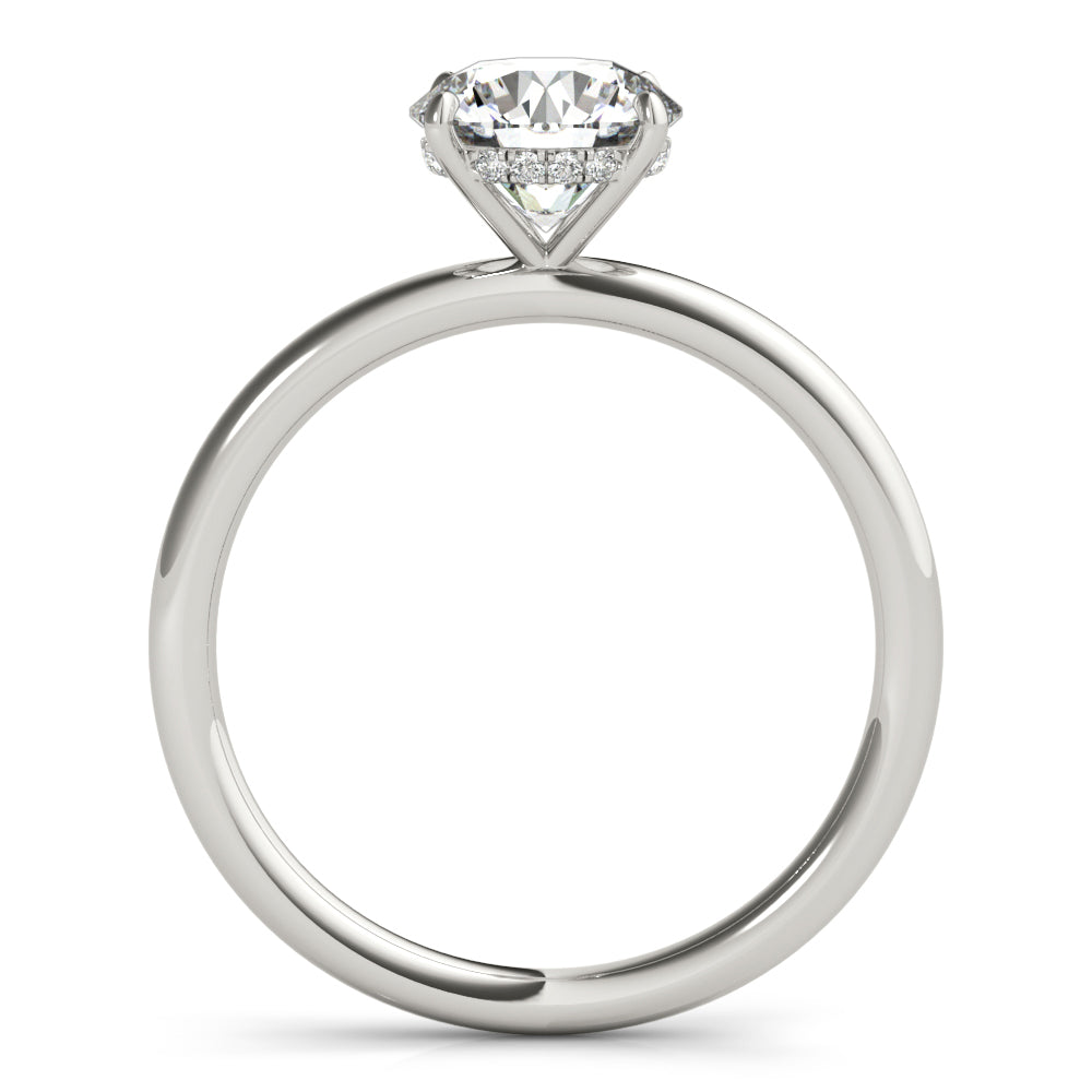 Round Diamond Halo Engagement Ring