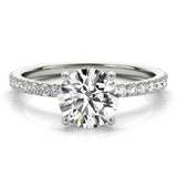 Round Diamond Halo Engagement Ring