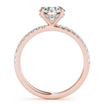 18K Rose Gold 1.25 ctw Diamond Halo Engagement Ring