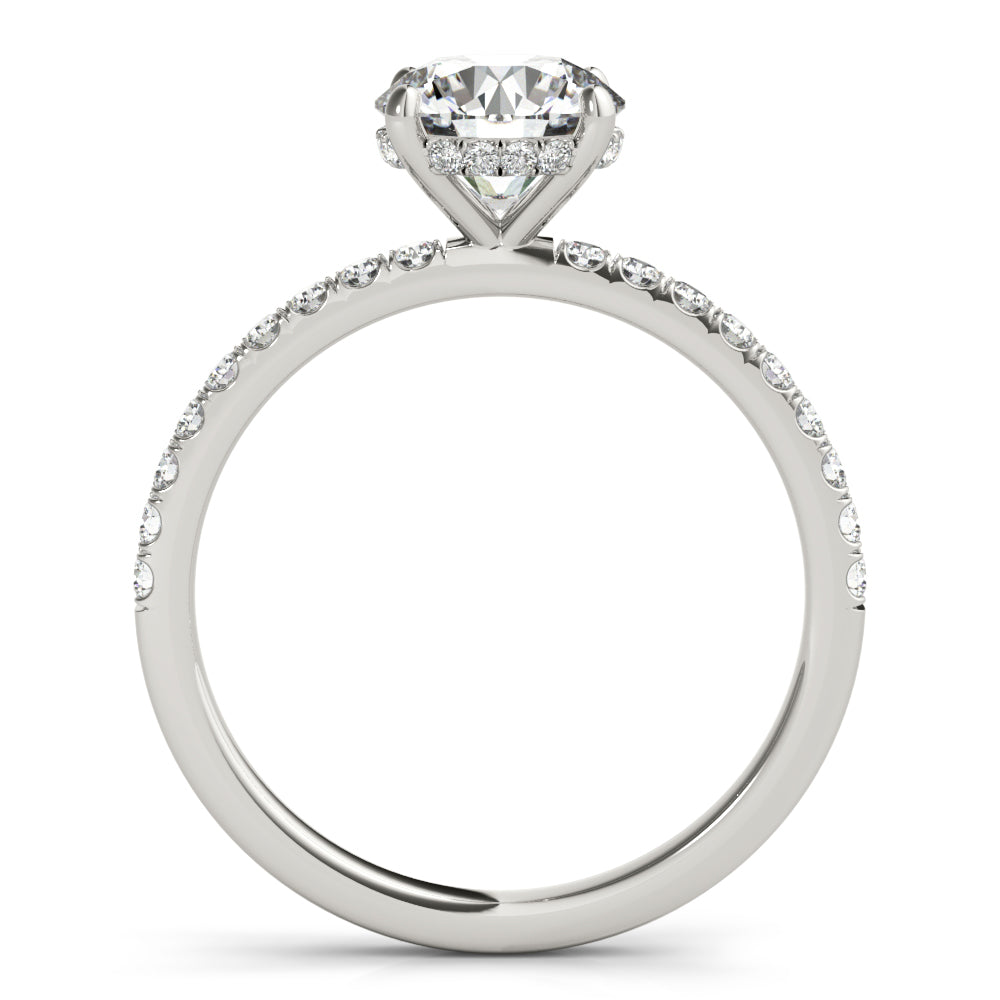 Round Diamond Halo Engagement Ring