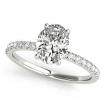 Oval Diamond Halo Engagement Ring