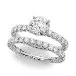 1 Carat Round Diamond Single Row Engagement Ring