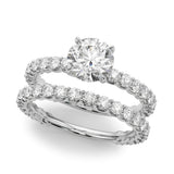 1 Carat Round Diamond Single Row Engagement Ring