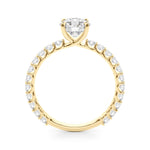 14K Yellow Gold Round Diamond Engagement Ring