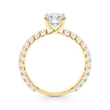 14K Yellow Gold Round Diamond Engagement Ring