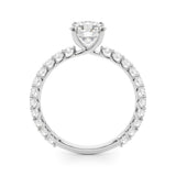 1 Carat Round Diamond Single Row Engagement Ring