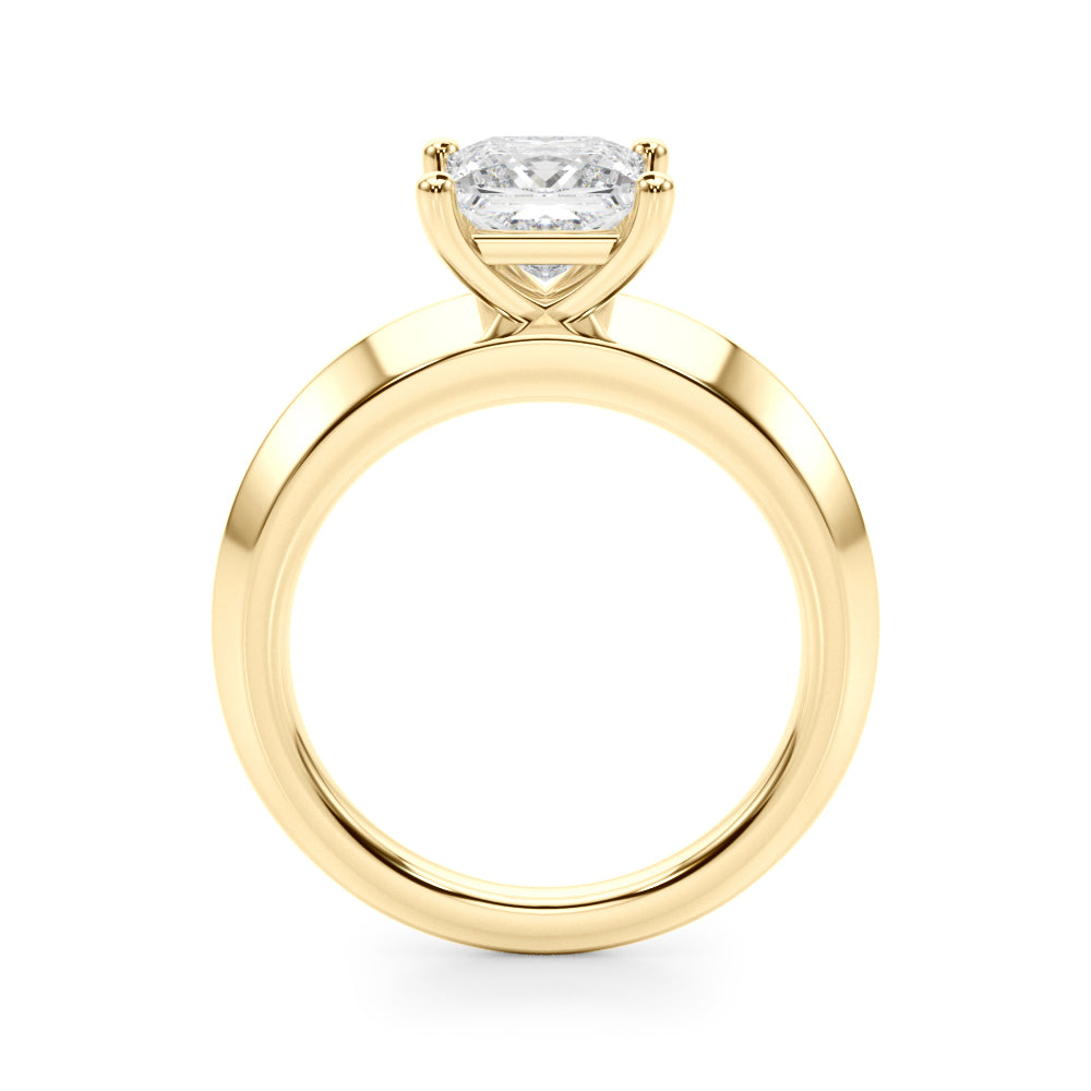 18K Yellow Gold Diamond Solitaire Engagement Ring