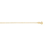 14K Gold 0.5mm Machine Rope Chain (Carded)