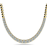 14K Yellow Gold Round Diamond Fashion Necklace
