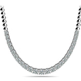 Round Diamond Multi-Stone Graduating Necklace