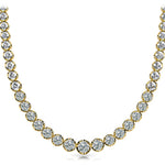 14K Yellow Gold Diamond Graduating Necklace
