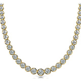 14K Yellow Gold Diamond Graduating Necklace