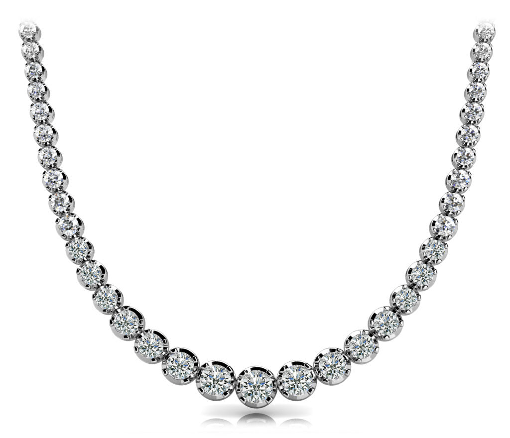 Round Diamond Multi-Stone Necklace