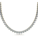 14K Yellow Gold Round Diamond Fashion Necklace