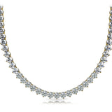 14K Yellow Gold Round Diamond Fashion Necklace