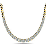 14K Yellow Gold Round Diamond Fashion Necklace