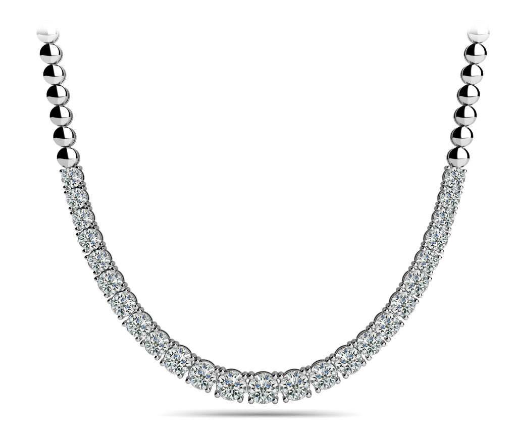 Round Diamond Multi-Stone Fashion Necklace