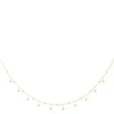 14K Yellow Gold Round Diamond Fashion Necklace