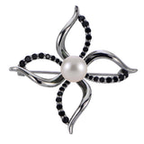 Sterling Silver Freshwater Pearl Brooch