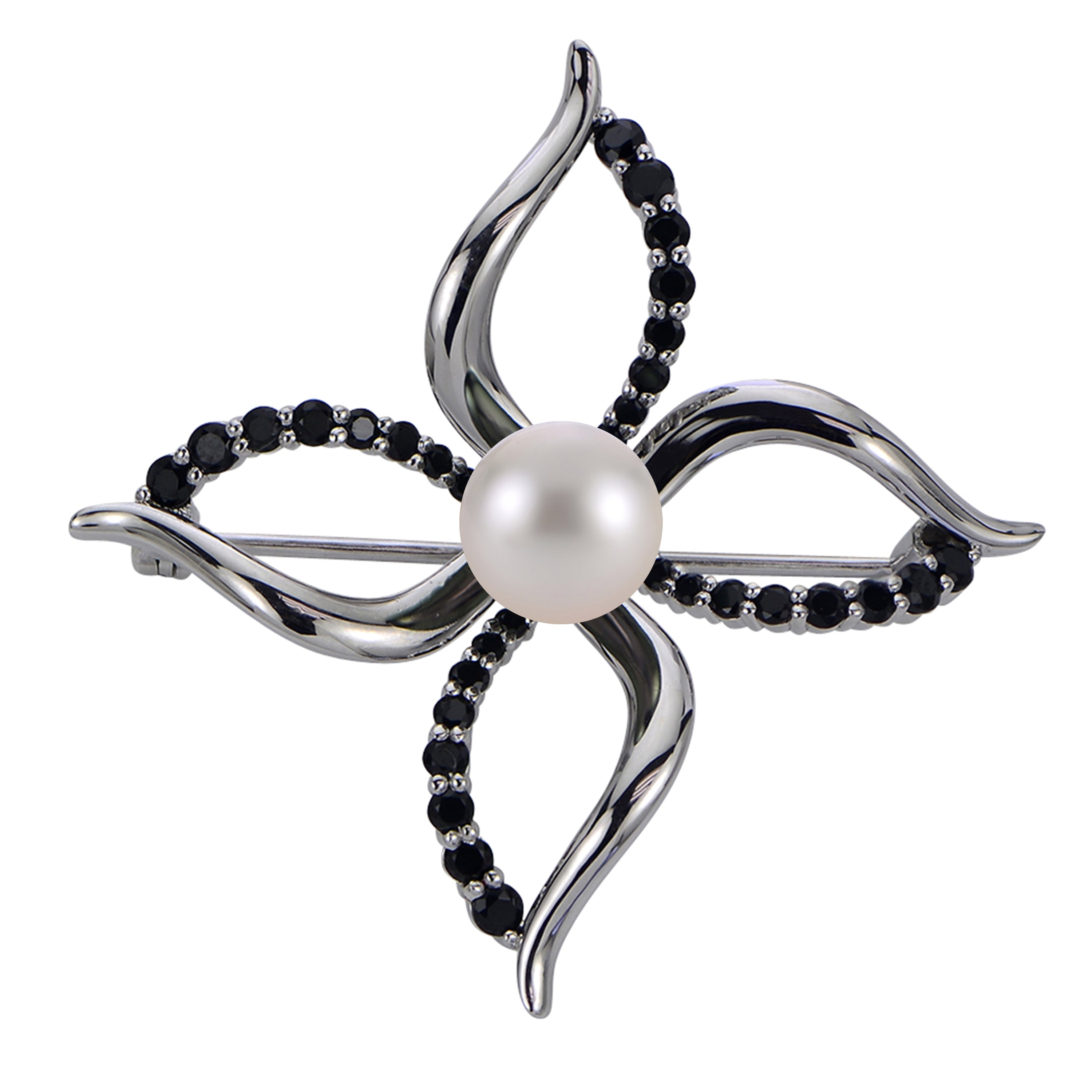 Sterling Silver Freshwater Pearl Brooch
