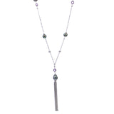 Sterling Silver Tahitian Pearl Necklace
