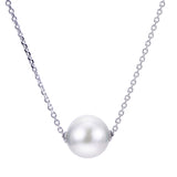 Sterling Silver Freshwater Pearl Solitaire Necklace