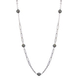 Sterling Silver Tahitian Pearl Necklace