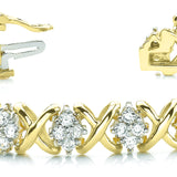 14K Yellow Gold Multi-Diamond Fashion Bracelet