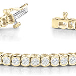 14K Yellow Gold Round Diamond Fashion Bracelet