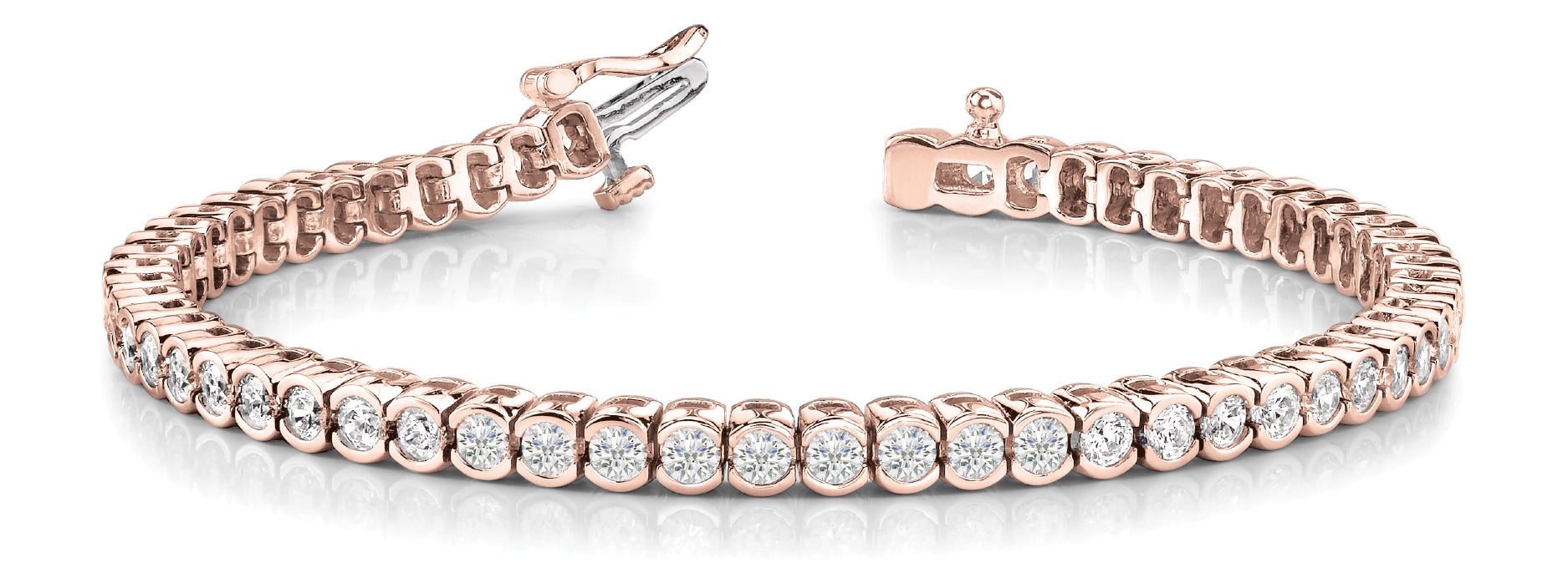 Rose Gold 2.16 ctw Diamond In-Line Bracelet