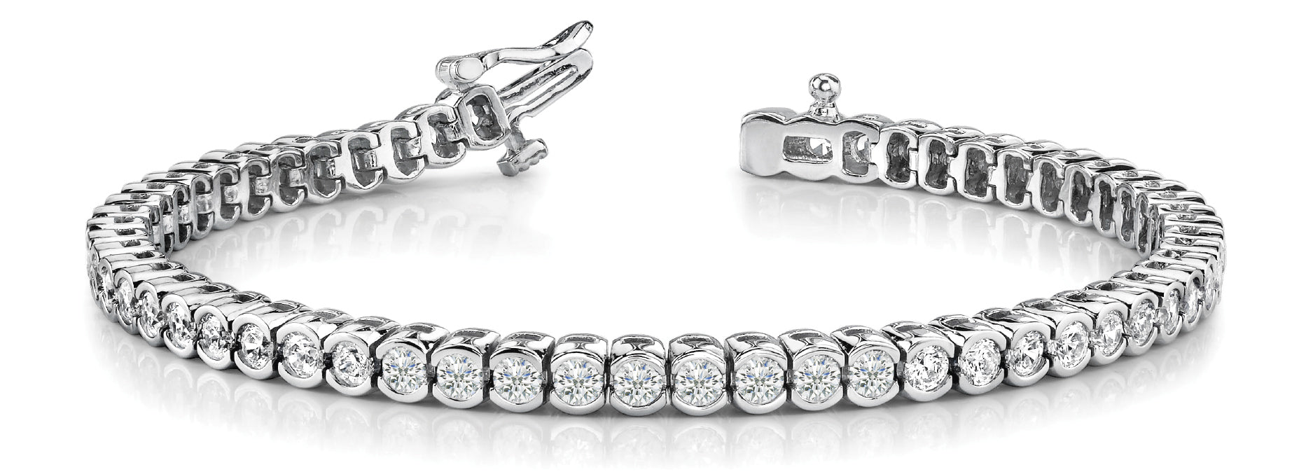 Multi-Diamond Line Fashion Bracelet