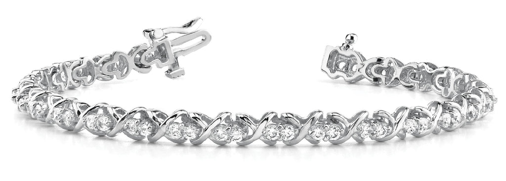 14K White Gold 1.4 CT Diamond Fashion Bracelet