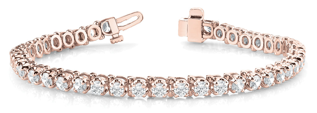 18K Rose Gold Diamond Tennis Bracelet