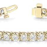 14K Yellow Gold Diamond Tennis Bracelet