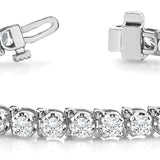 Round Diamond Tennis Line Bracelet