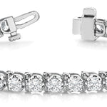 Round Diamond Tennis Line Bracelet