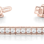 14K Rose Gold Diamond In-Line Bracelet