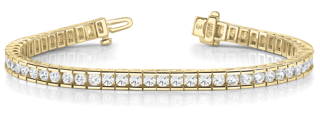 18K Yellow Gold 10.5 CT Diamond Line Bracelet